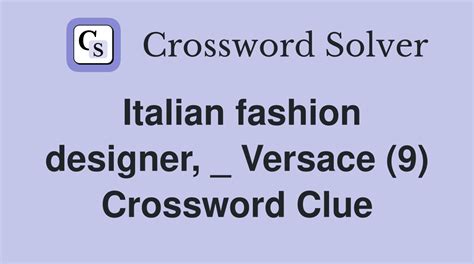 Versace Competitor Crossword Clue